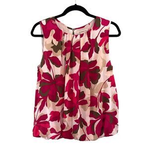 Liz Claiborne medium dressy spring summer sleeveless floral blouse